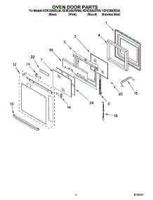 03 - Oven Door Parts parts for Kitchenaid Oven KEHC309JWH06 from AppliancePartsPros.com