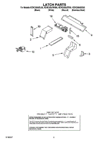 04 - Latch Parts parts for Kitchenaid Oven KEHC309JBL06 from AppliancePartsPros.com