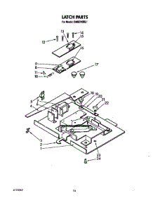 Latch parts for Kitchenaid Wall Oven CMO2743BL1 from AppliancePartsPros.com