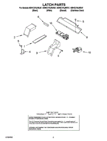 04 - Latch Parts parts for Kitchenaid Oven KEHC379JSS07 from AppliancePartsPros.com