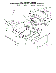 08 - Top Venting Parts parts for Kitchenaid Oven KEHC379JSS07 from AppliancePartsPros.com