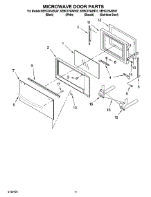 09 - Microwave Door Parts, Optional Parts parts for Kitchenaid Oven KEHC379JSS07 from AppliancePartsPros.com