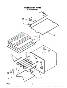 Oven Liner parts for Kitchenaid Wall Oven CMO2743BL1 from AppliancePartsPros.com