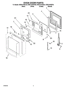 04 - Oven Door Parts parts for Kitchenaid Oven KEBC107KBL05 from AppliancePartsPros.com