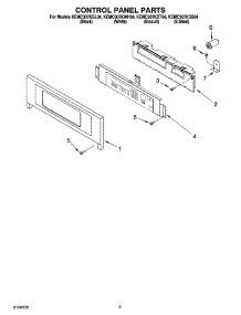 02 - Control Panel Parts parts for Kitchenaid Oven KEMC307KWH04 from AppliancePartsPros.com