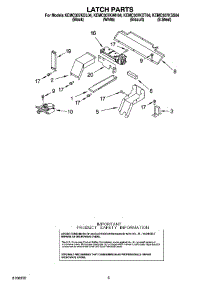 04 - Latch Parts parts for Kitchenaid Oven KEMC307KWH04 from AppliancePartsPros.com