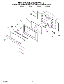 09 - Microwave Door Parts, Optional Parts parts for Kitchenaid Oven KEMC377KSS04 from AppliancePartsPros.com