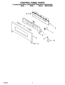 02 - Control Panel Parts parts for Kitchenaid Oven KEMC378KSS03 from AppliancePartsPros.com