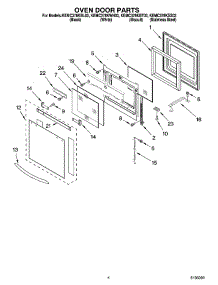 03 - Oven Door Parts parts for Kitchenaid Oven KEMC378KSS03 from AppliancePartsPros.com