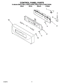 02 - Control Panel Parts parts for Kitchenaid Oven KEMC377KBL04 from AppliancePartsPros.com