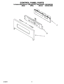 02 - Control Panel Parts parts for Kitchenaid Oven KEMC308KSS02 from AppliancePartsPros.com