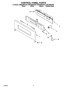 02 - Control Panel Parts parts for Kitchenaid Oven KEMC308KBL03 from AppliancePartsPros.com