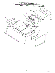 08 - Top Venting parts for Kitchenaid Oven KEMC307KWH0 from AppliancePartsPros.com