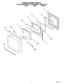 04 - Oven Door Parts parts for Kitchenaid Oven KEMC307KBL01 from AppliancePartsPros.com
