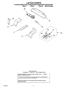 04 - Latch parts for Kitchenaid Oven KEMC307KBL0 from AppliancePartsPros.com