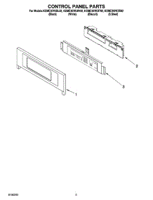 02 - Control Panel Parts parts for Kitchenaid Oven KEMC307KWH02 from AppliancePartsPros.com