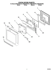 03 - Oven Door Parts parts for Kitchenaid Oven KEMC307KWH02 from AppliancePartsPros.com