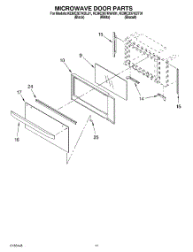 09 - Microwave Door Parts, Optional Parts parts for Kitchenaid Oven KEMC307KBT01 from AppliancePartsPros.com