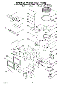 06 - Cabinet And Stirrer parts for Kitchenaid Oven KEMC307KBS0 from AppliancePartsPros.com