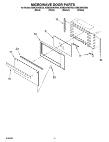 09 - Microwave Door Parts, Optional Parts (Not Included) parts for Kitchenaid Oven KEMC307KSS02 from AppliancePartsPros.com