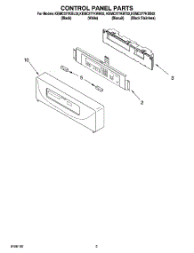 02 - Control Panel Parts parts for Kitchenaid Oven KEMC377KBL02 from AppliancePartsPros.com