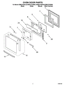 03 - Oven Door Parts parts for Kitchenaid Oven KEMC377KBL02 from AppliancePartsPros.com