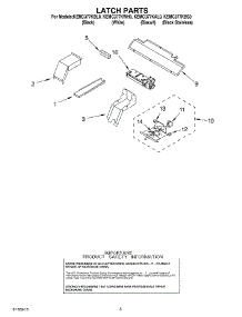04 - Latch parts for Kitchenaid Oven KEMC377KBS0 from AppliancePartsPros.com