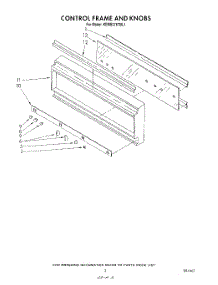 03 - Control Frame And Knob parts for Kitchenaid Oven KEMS376TBL1 from AppliancePartsPros.com