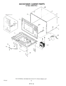 10 - Microwave Cabinet parts for Kitchenaid Oven KEMS376TBL1 from AppliancePartsPros.com