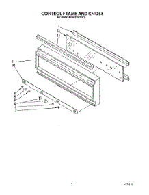 03 - Control Frame And Knob parts for Kitchenaid Oven KEMS376TWH2 from AppliancePartsPros.com