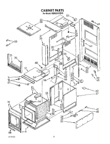 08 - Cabinet parts for Kitchenaid Oven KEMS376TWH2 from AppliancePartsPros.com