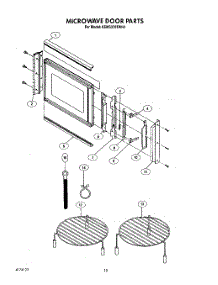 09 - Microwave Door parts for Kitchenaid Oven KEMS376TWH2 from AppliancePartsPros.com