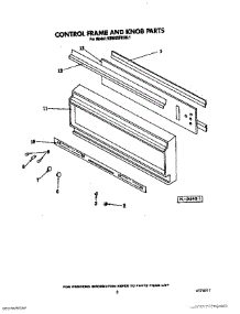03 - Control Frame And Knob parts for Kitchenaid Oven KEMS376SBL0 from AppliancePartsPros.com