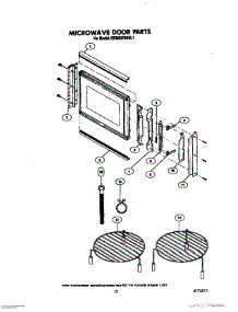 10 - Microwave Door parts for Kitchenaid Oven KEMS376SBL0 from AppliancePartsPros.com
