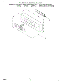 02 - Control Panel, Literature parts for Kitchenaid Oven KEMS377DWH6 from AppliancePartsPros.com