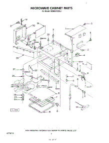 04 - Microwave Cabinet parts for Kitchenaid Oven KEMS375SBL1 from AppliancePartsPros.com