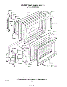07 - Microwave Door parts for Kitchenaid Oven KEMS375SBL1 from AppliancePartsPros.com