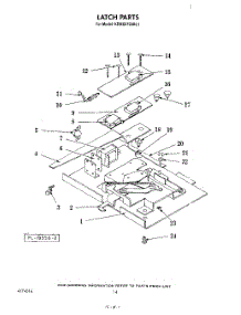 09 - Latch parts for Kitchenaid Oven KEMS375SBL1 from AppliancePartsPros.com