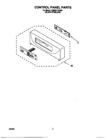 02 - Control Panel, Literature parts for Kitchenaid Oven KEMS377DBS4 from AppliancePartsPros.com
