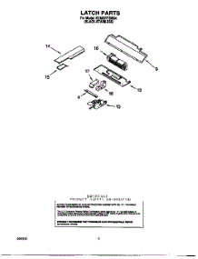 04 - Latch parts for Kitchenaid Oven KEMS377DBS4 from AppliancePartsPros.com