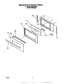 09 - Microwave Door, Optional parts for Kitchenaid Oven KEMS377DBS4 from AppliancePartsPros.com