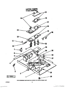 05 - Latch parts for Kitchenaid Oven KEMS376SBL1 from AppliancePartsPros.com