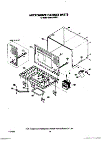 11 - Microwave Cabinet parts for Kitchenaid Oven KEMS376SBL1 from AppliancePartsPros.com