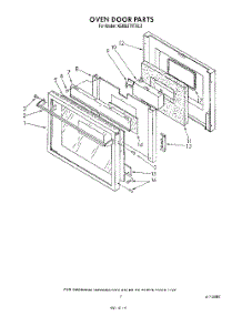 07 - Oven Door parts for Kitchenaid Oven KEMS376TBL2 from AppliancePartsPros.com