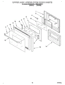 06 - Upper And Lower Oven Door parts for Kitchenaid Oven KEBS246BBL1 from AppliancePartsPros.com