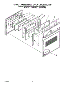 07 - Upper And Lower Oven Door parts for Kitchenaid Oven KEBS208AWH1 from AppliancePartsPros.com