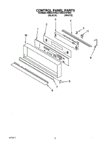 03 - Control Panel, Lit / Optional parts for Kitchenaid Oven KEBS276YBL0 from AppliancePartsPros.com