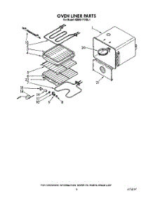 06 - Oven Liner parts for Kitchenaid Oven KEBS177XBL1 from AppliancePartsPros.com