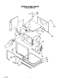 03 - Lower Oven parts for Kitchenaid Oven KEBS276YBL1 from AppliancePartsPros.com
