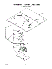 04 - Component Shelf And Latch parts for Kitchenaid Oven KEBS177XBL0 from AppliancePartsPros.com